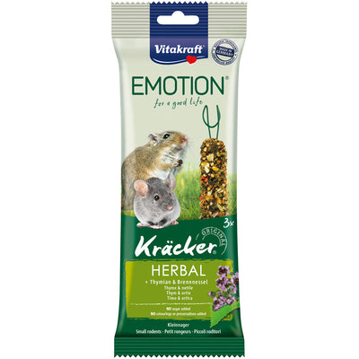 Vitakraft® Emotion® Kräcker® herbal + Thymian & Brennnessel für Kleinnager 3 Stück