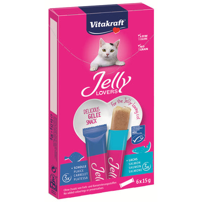 Vitakraft® Jelly Lovers mit Scholle und mit Lachs 6 x 15 g