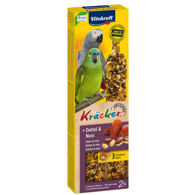 Vitakraft Kräcker® + Dattel & Nuss für Papageien 180 g
