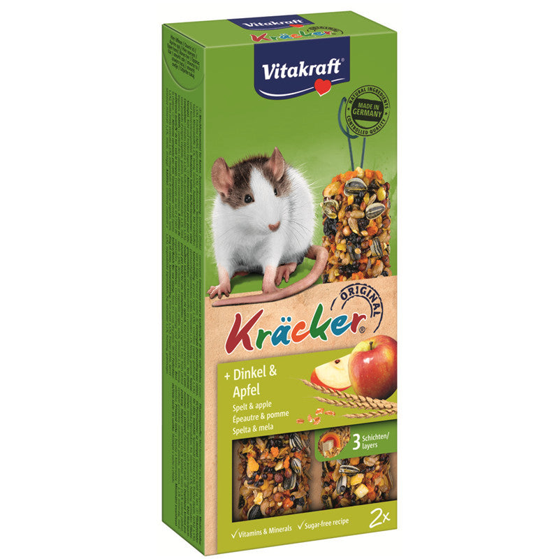 Vitakraft® Kräcker® Dinkel & Apfel für Farbratten 2 Stück