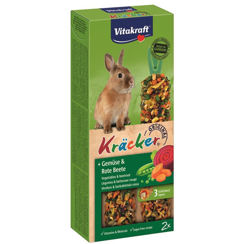 Vitakraft® Kräcker® Gemüse & Rote Beete für Zwergkaninchen 2 Stück