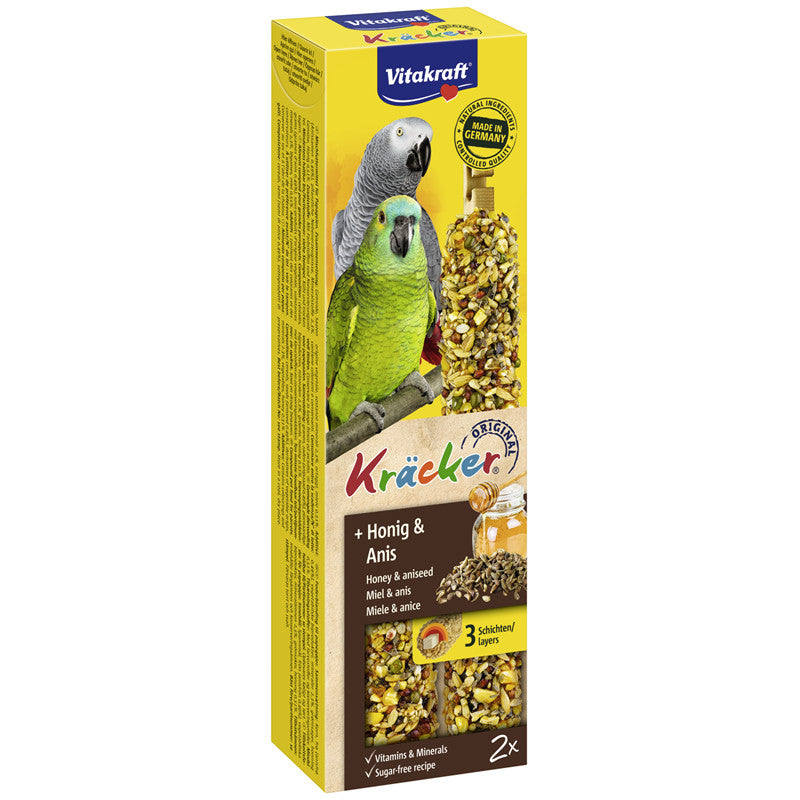 Vitakraft® Kräcker® Honig & Anis für Papageien 2 Stück