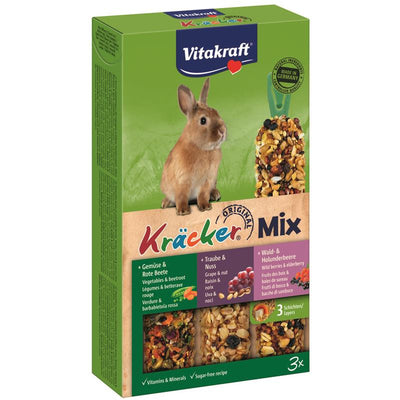 Vitakraft® Kräcker® Mix Gemüse / Nuss / Waldbeere für Zwergkaninchen 3 Stück