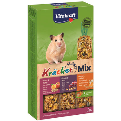 Vitakraft® Kräcker® Mix + Honig / Nuss / Frucht für Hamster 3 Stück