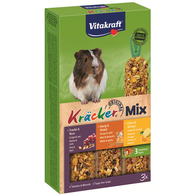 Vitakraft® Kräcker® Mix + Nuss / Honig / Citrus für Meerschweinchen 3 Stück