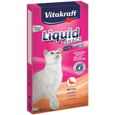 Vitakraft® Liquid Snack mit Ente + Beta-Glucane 6 x 15 g