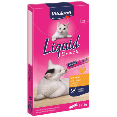 Vitakraft® Liquid Snack mit Huhn + Taurin 6 x 15 g