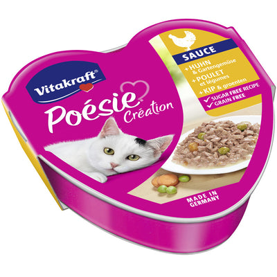 Vitakraft® Poésie® Création + Huhn & Gartengemüse in Sauce 85 g