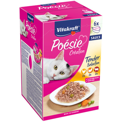 Vitakraft® Poésie® Création in Sauce, Multipack 6 x 85 g Schale