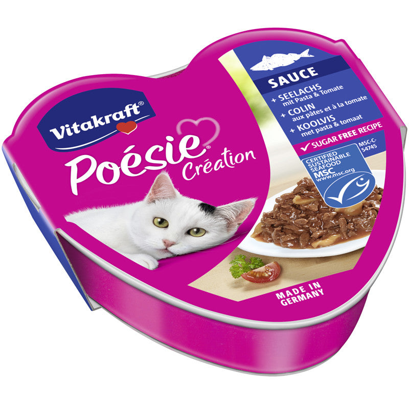 Vitakraft® Poésie® Création + Seelachs mit Pasta & Tomate in Sauce 85 g