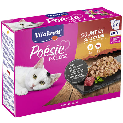 Vitakraft® Poésie® Délice Multipack Huhn und Rind in Gelée 6 x 85 g