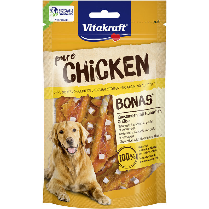 Vitakraft® pure CHICKEN Bonas® Kaustangen mit Hühnchen & Käse 80 g
