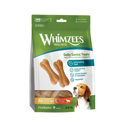 Whimzees Dog Snack Ricebone/Reisknochen M/L 360 g