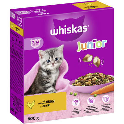 WHISKAS® Junior (2-12 Monate) mit Huhn 800 g