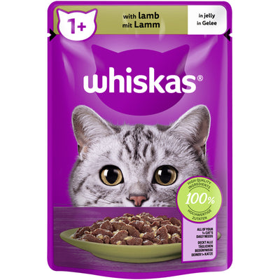 WHISKAS® Portionsbeutel 1+ mit Lamm in Gelee  85g