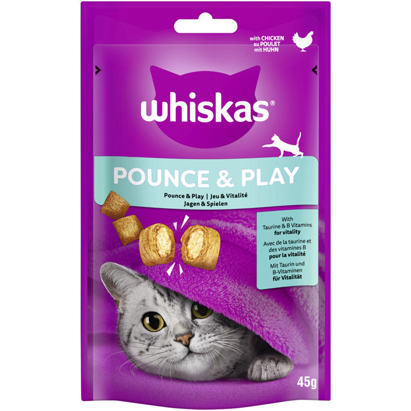 WHISKAS® Snack Pounce & Play mit Huhn 45 g