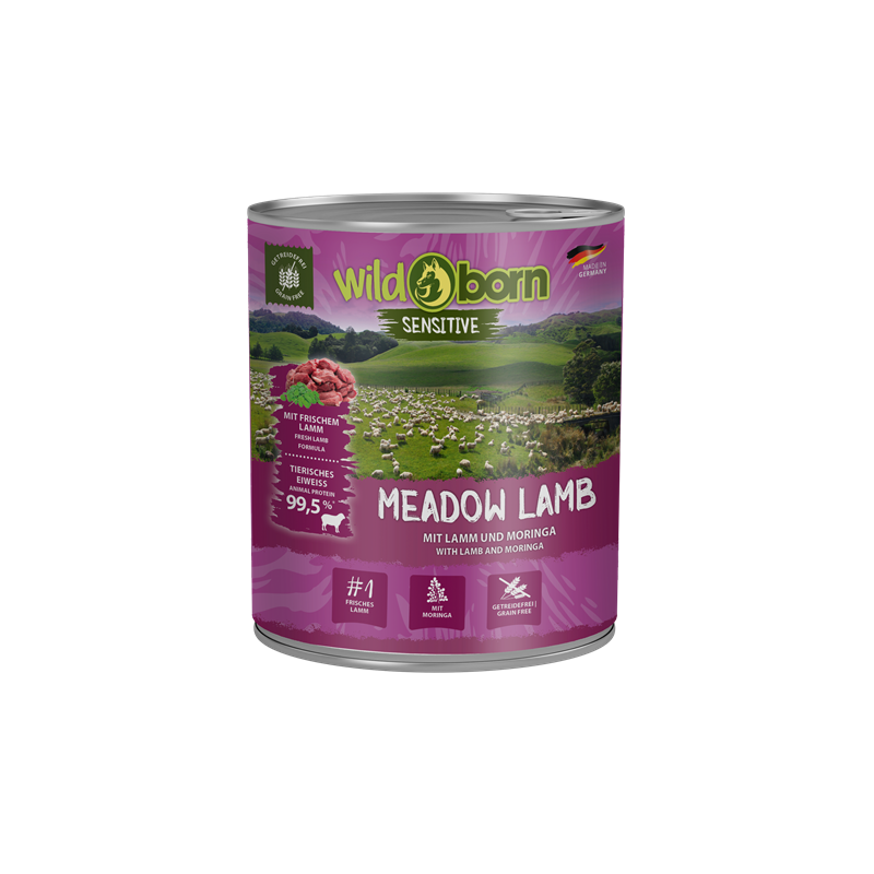 Wildborn Meadow Lamb Hunde Nassfutter mit Lamm 800 g