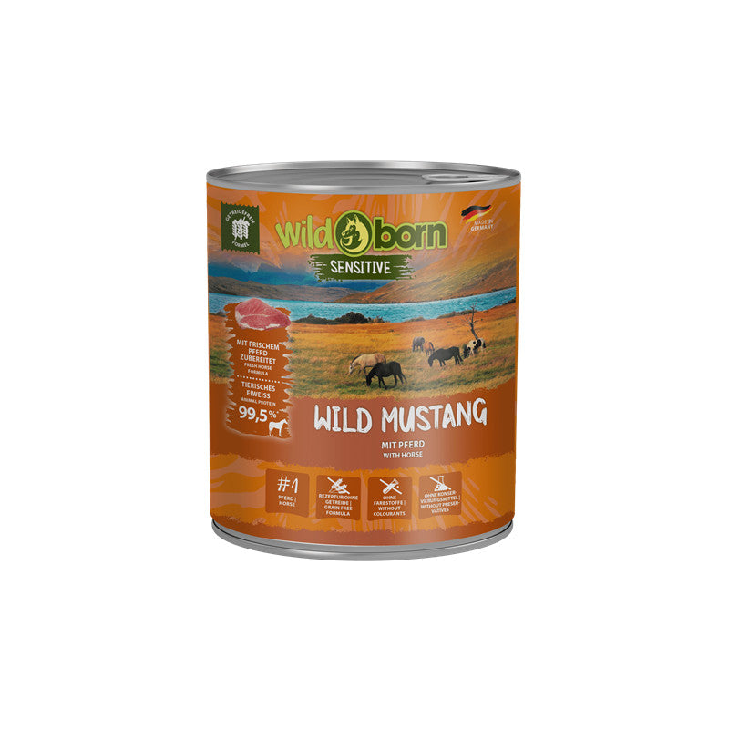 Wildborn Wild Mustang Hunde Nassfutter mit Pferd 800 g