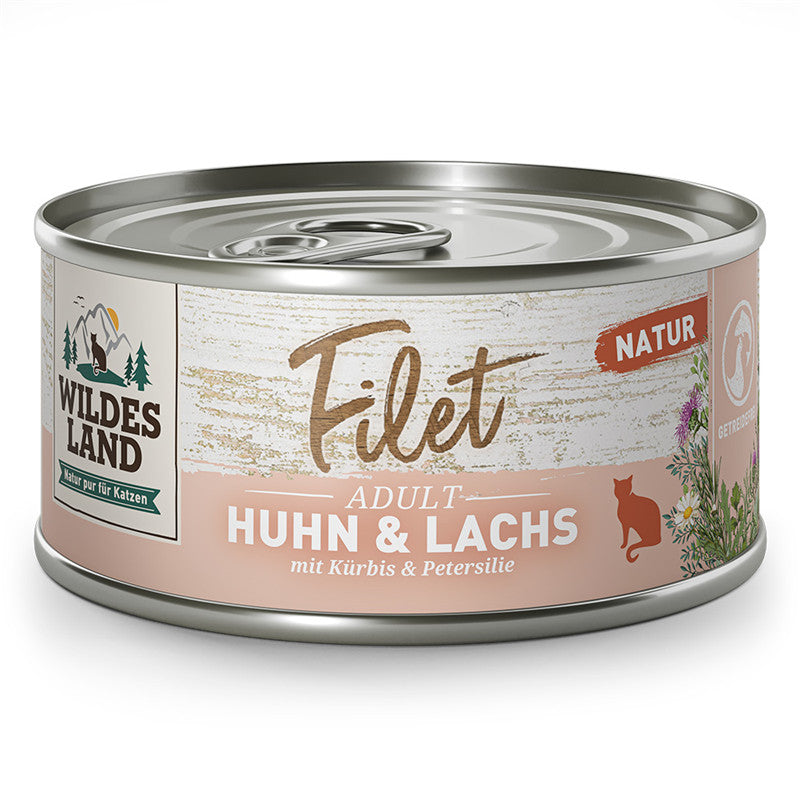 Wildes Land Filet Huhn & Lachs mit Kürbis 80 g