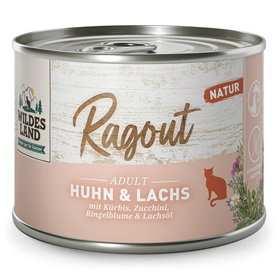 Wildes Land Ragout Huhn & Lachs mit Karotten 180 g