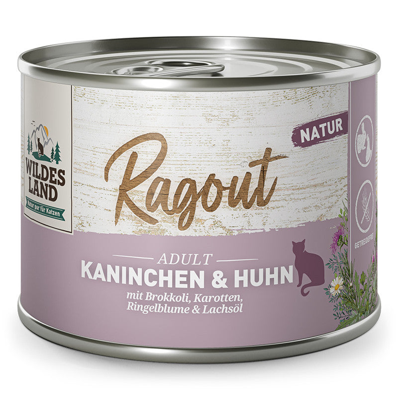 Wildes Land Ragout Kaninchen & Huhn mit Brokkoli 180 g