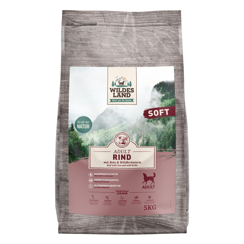 Wildes Land Rind mit Reis Soft 5 kg
