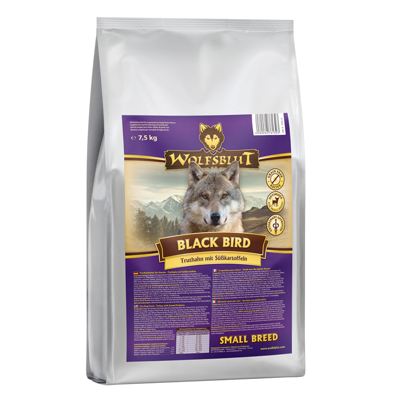 Wolfsblut Hunde Trockenfutter Black Bird Small Breed Truthahn & Süßkartoffel  7,5 kg