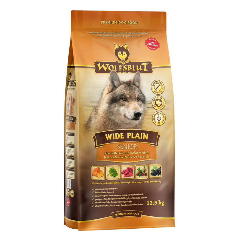 Wolfsblut Hunde Trockenfutter Wide Plain Senior Pferdefleisch und Süßkartoffeln 12,5 kg