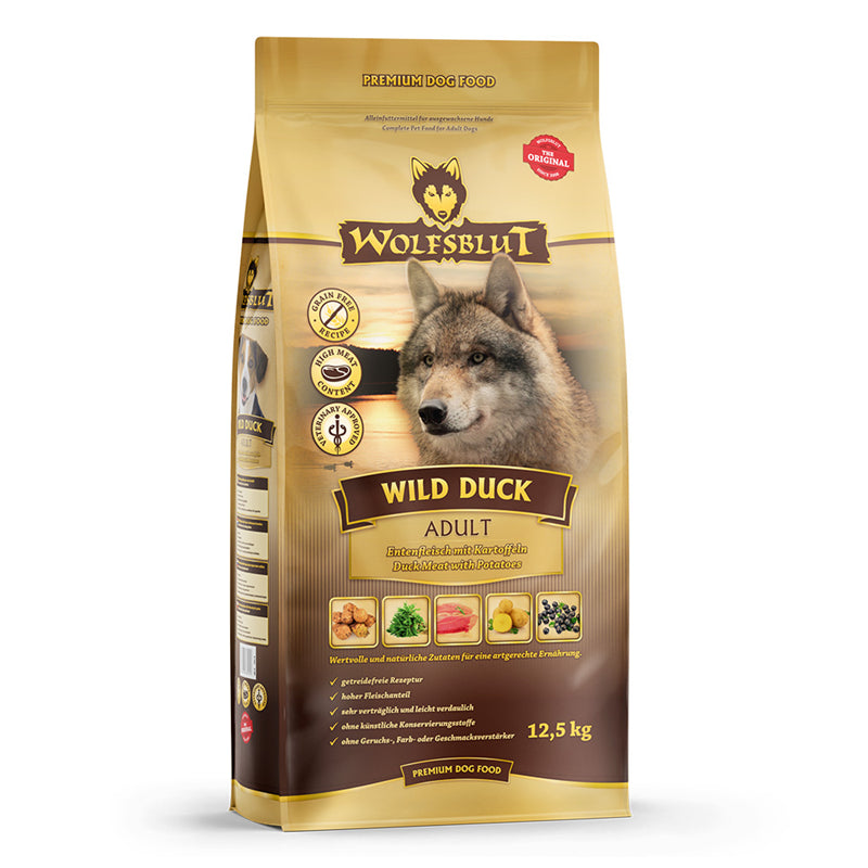 Wolfsblut Hunde Trockenfutter Wild Duck Ente & Kartoffel 12,5 kg