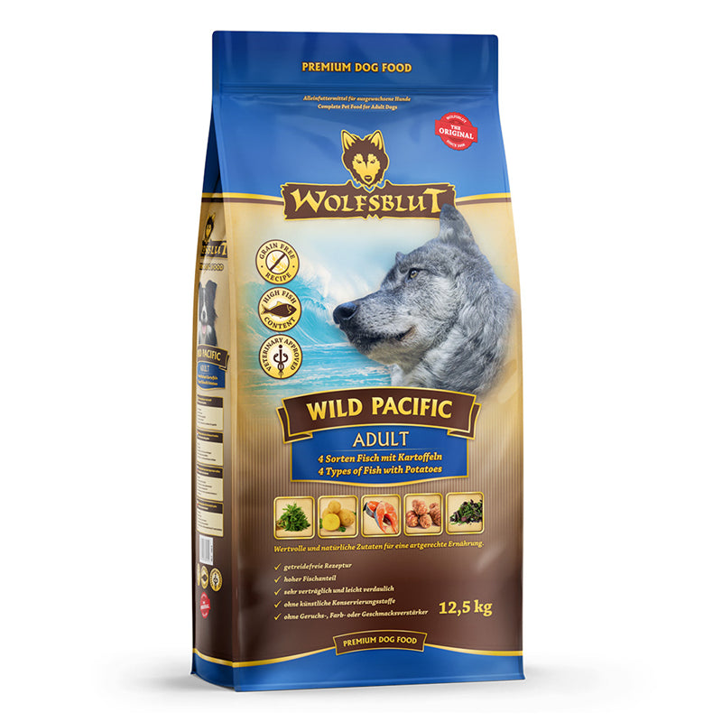 Wolfsblut Hunde Trockenfutter Wild Pacific Seefisch & Kartoffel  12,5 kg