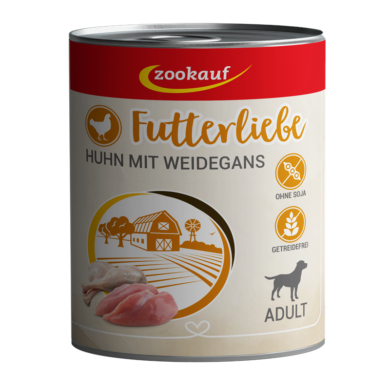 zookauf Futterliebe Adult Huhn mit Weidegans 800 g