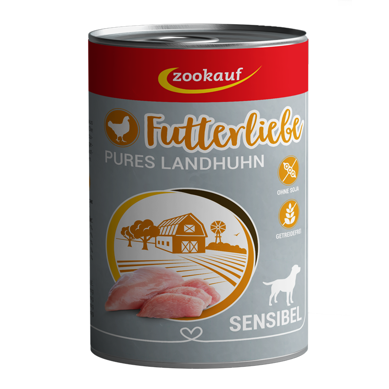 zookauf Futterliebe Sensibel Pures Landhuhn 400 g