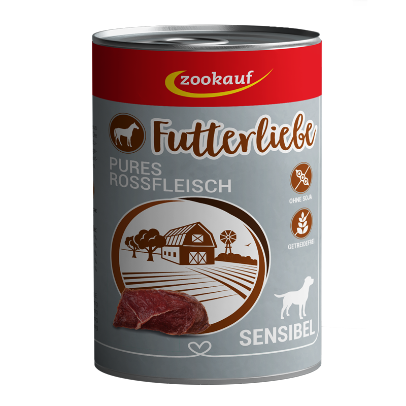 zookauf Futterliebe Sensibel Pures Rossfleisch 400 g