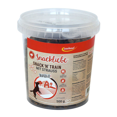 zookauf Snackliebe Snack 'n' Train Strauß  500 g