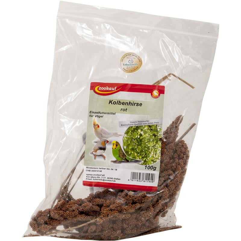 zookauf Vogel Snack Kolbenhirse rot 100 g