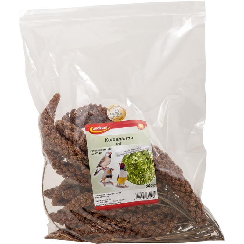 zookauf Vogel Snack Kolbenhirse rot 500 g