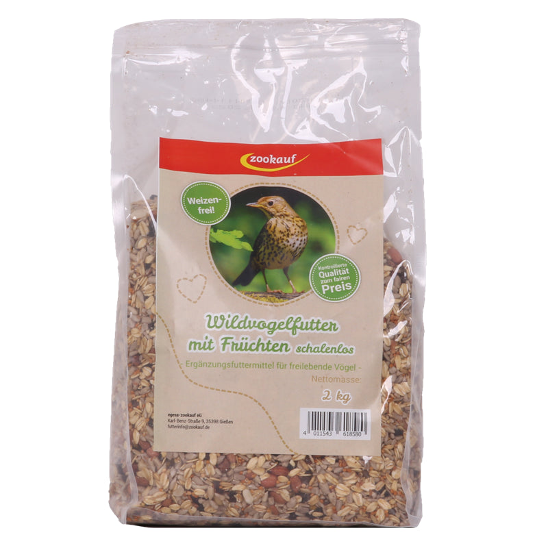 zookauf Wildvogelfutter mit Früchten schalenlos 2 kg